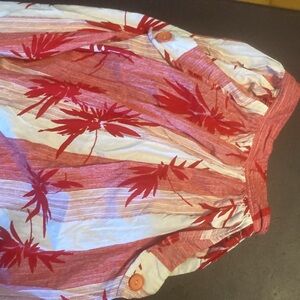 Women’s Vintage Red Floral Hawaiian Skirt
